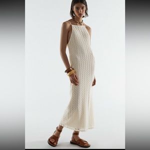 Zara Crochet Halter Dress